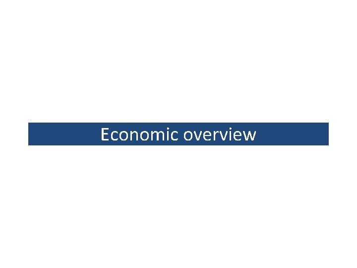 Economic overview 