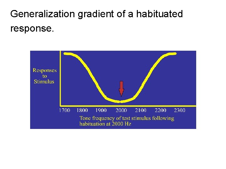 Generalization gradient of a habituated response. 