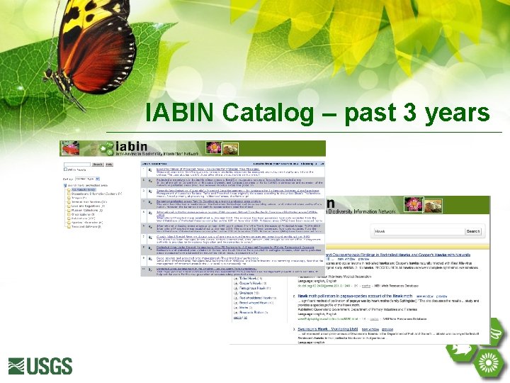 IABIN Catalog – past 3 years 
