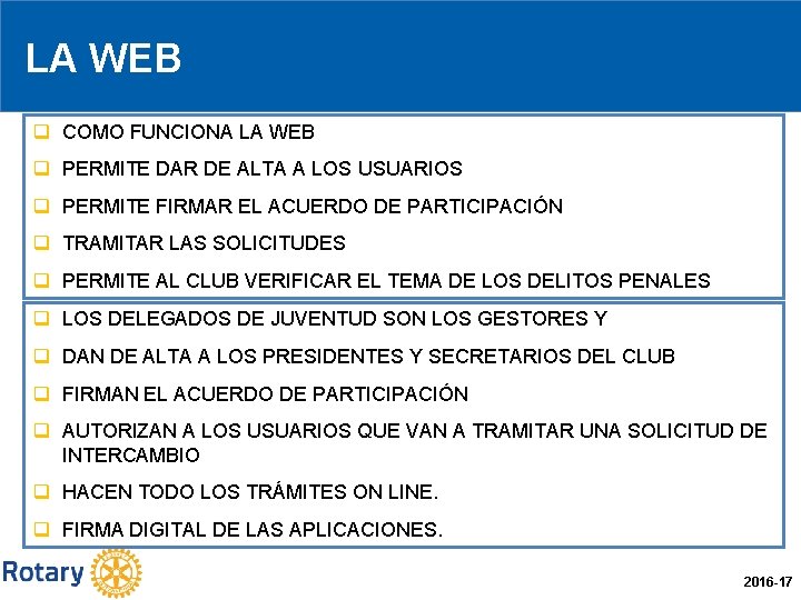 LA WEB q COMO FUNCIONA LA WEB q PERMITE DAR DE ALTA A LOS