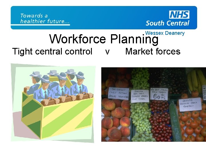 Wessex Deanery Workforce Planning Tight central control v Market forces 