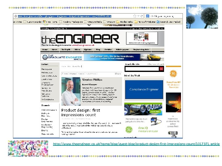 http: //www. theengineer. co. uk/home/blog/guest-blog/product-design-first-impressions-count/1017371. article 