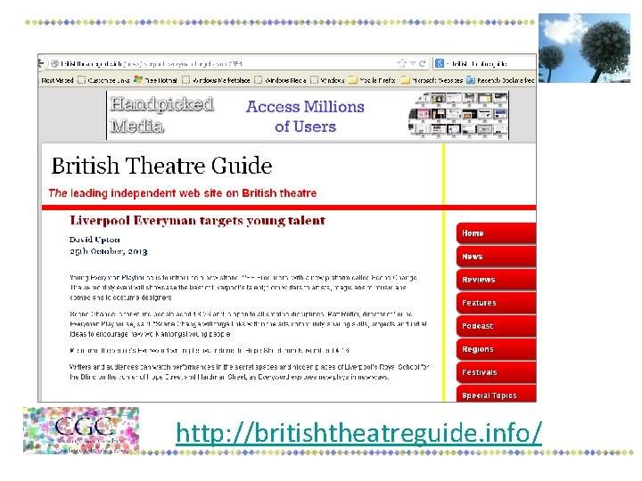 http: //britishtheatreguide. info/ 