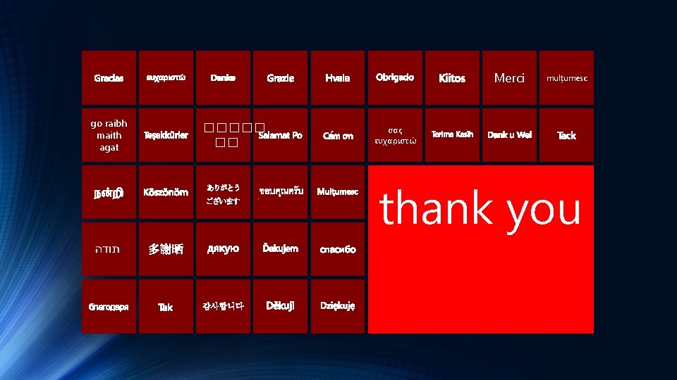 Merci go raibh maith agat ����� �� mulțumesc σας ευχαριστώ thank you Merci go raibh maith agat ����� �� mulțumesc σας ευχαριστώ thank you