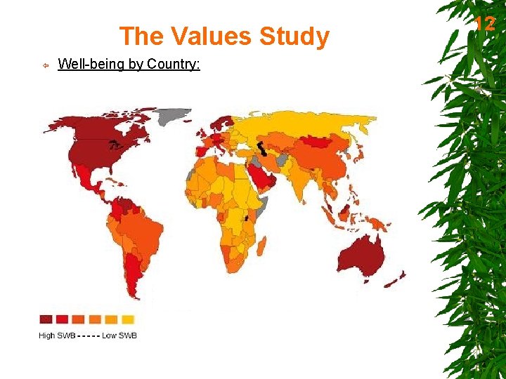 The Values Study ï Well-being by Country: 12 