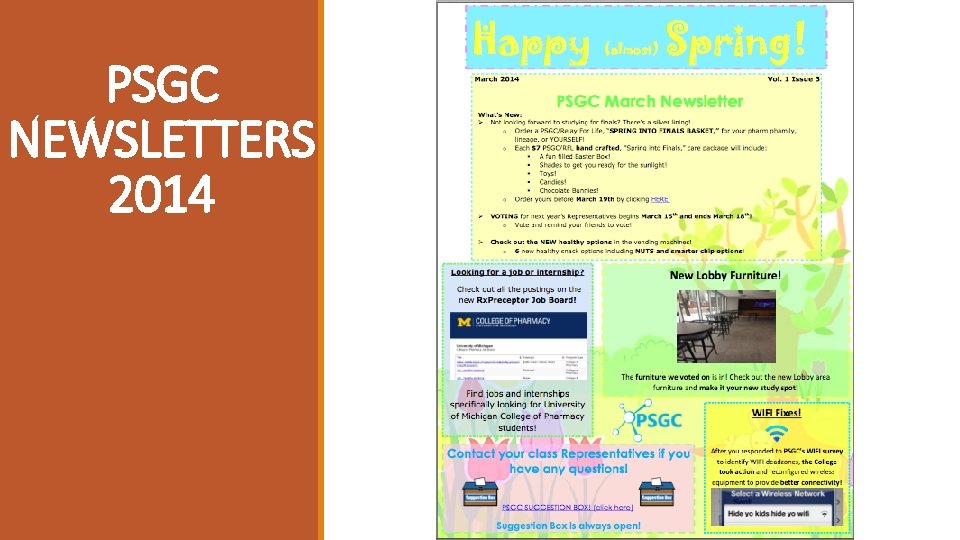 PSGC NEWSLETTERS 2014 