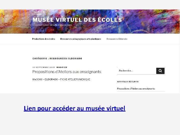 Lien pour accéder au musée virtuel 