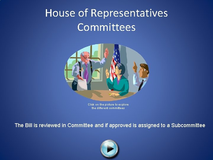 House of Representatives Committees Click on the picture to explore the different committees The