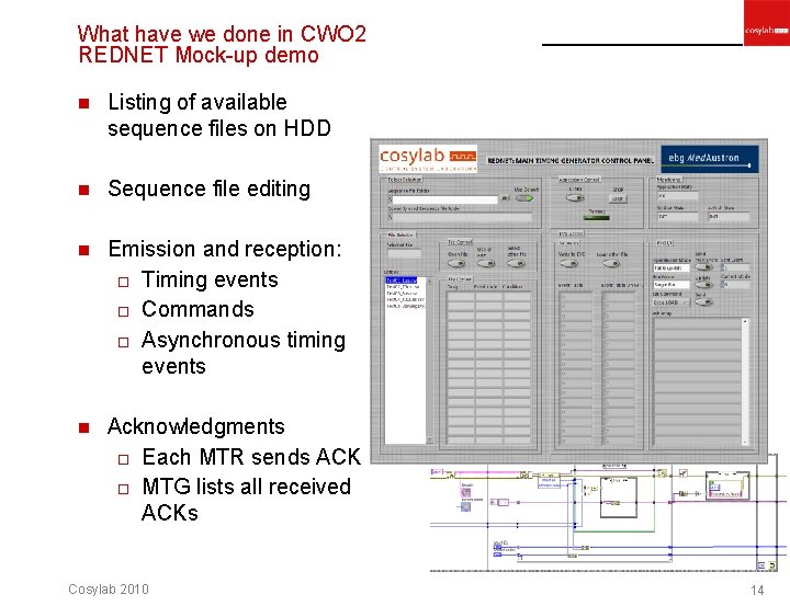 What have we done in CWO 2 REDNET Mock-up demo n Listing of available