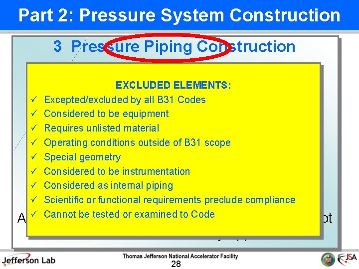 Part 2: Pressure System Construction 3 Pressure Piping Construction Pressure piping shall be constructed,