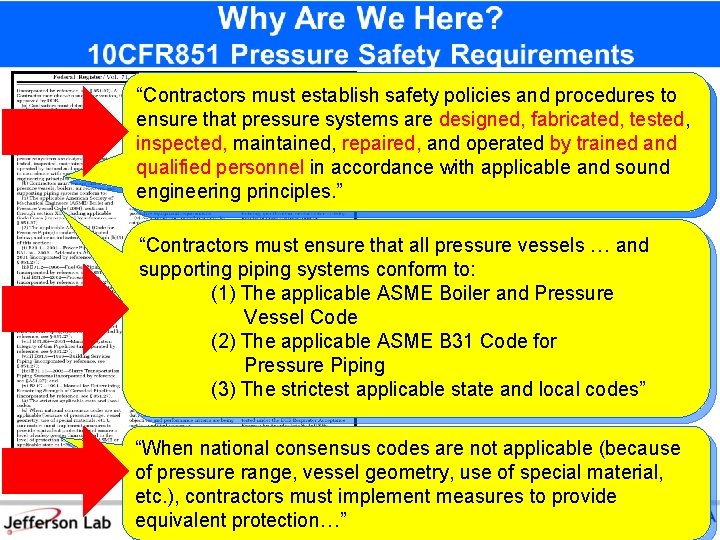 “Contractors must establish safety policies and procedures to ensure that pressure systems are designed,