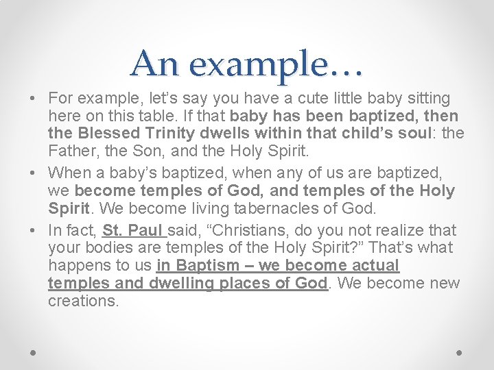 An example… • For example, let’s say you have a cute little baby sitting