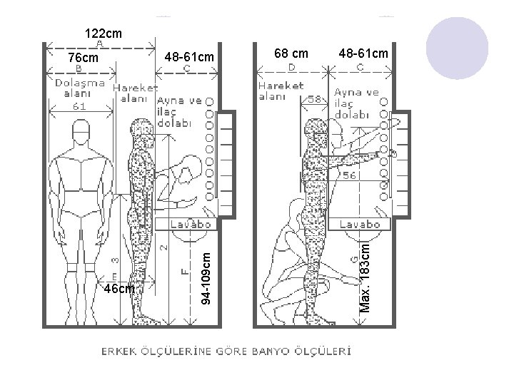 122 cm 68 cm 48 -61 cm Max. 183 cm 46 cm 94 -109