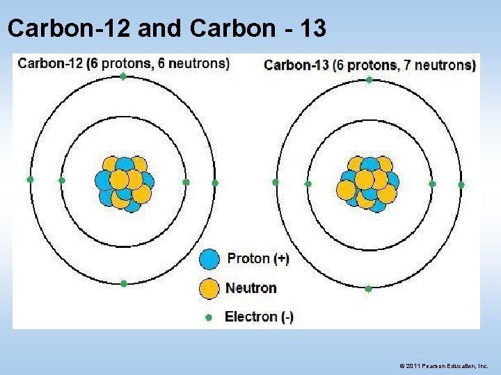 Carbon-12 and Carbon - 13 © 2011 Pearson Education, Inc. 
