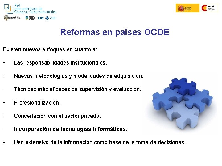 Colombia Compra Eficiente Convenio Marco Reformas en países OCDE Existen nuevos enfoques en cuanto