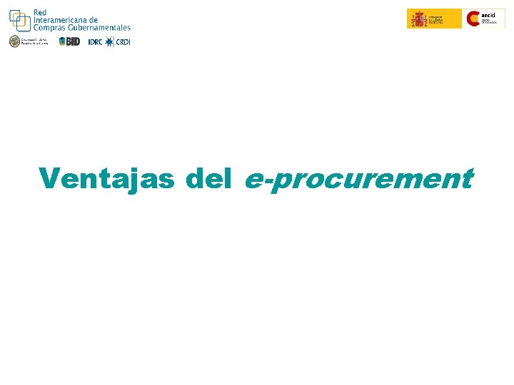 Colombia Compra Eficiente Convenio Marco Ventajas del e-procurement 