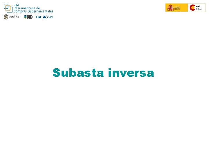 Colombia Compra Eficiente Convenio Marco Subasta inversa 
