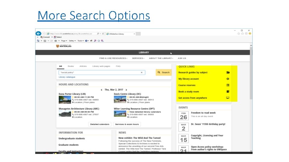 More Search Options 