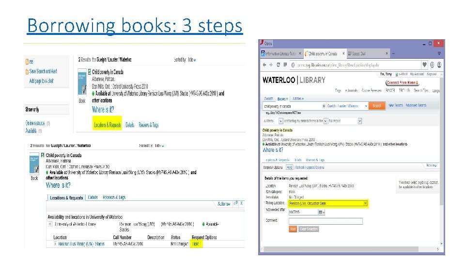 Borrowing books: 3 steps 