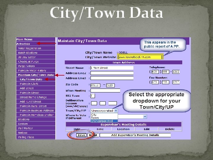 City/Town Data 