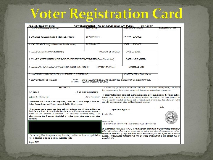 Voter Registration Card 