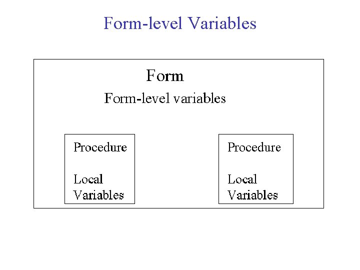 Form-level Variables 