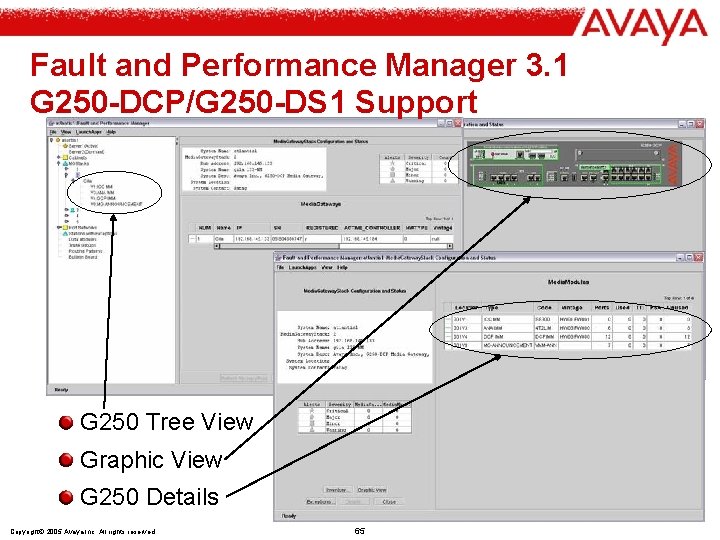 Fault and Performance Manager 3. 1 G 250 -DCP/G 250 -DS 1 Support G