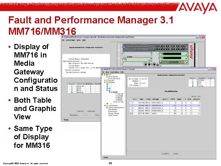 Fault and Performance Manager 3. 1 MM 716/MM 316 • Display of MM 716
