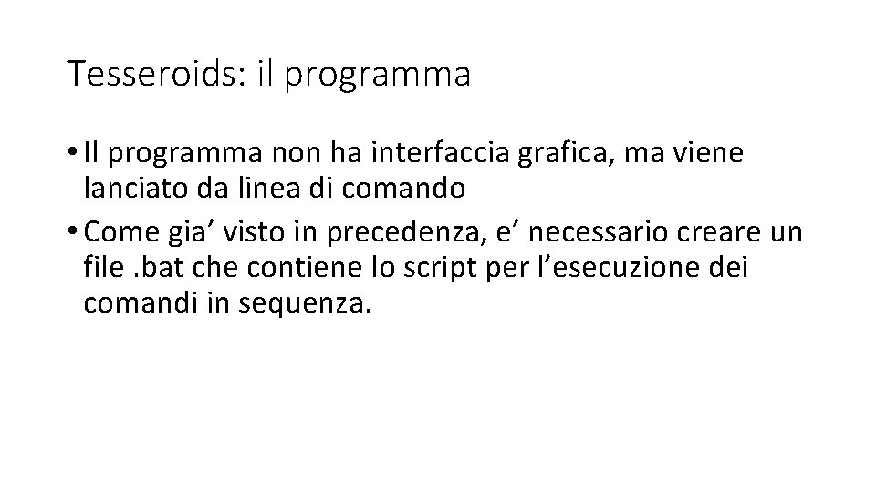 Tesseroids: il programma • Il programma non ha interfaccia grafica, ma viene lanciato da