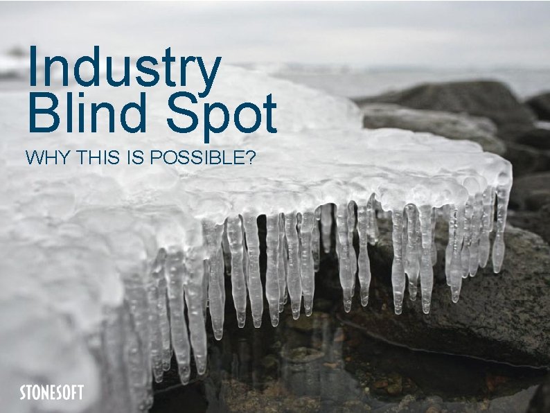 Industry Blind Spot WHY THIS IS POSSIBLE? 