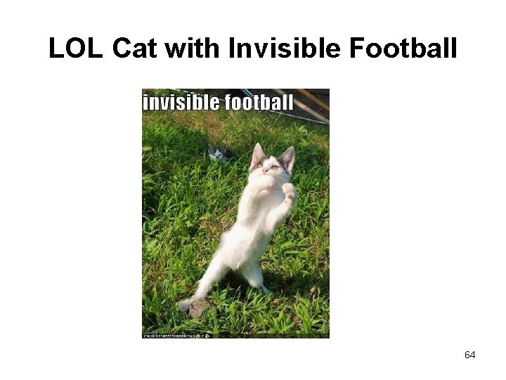 LOL Cat with Invisible Football 64 