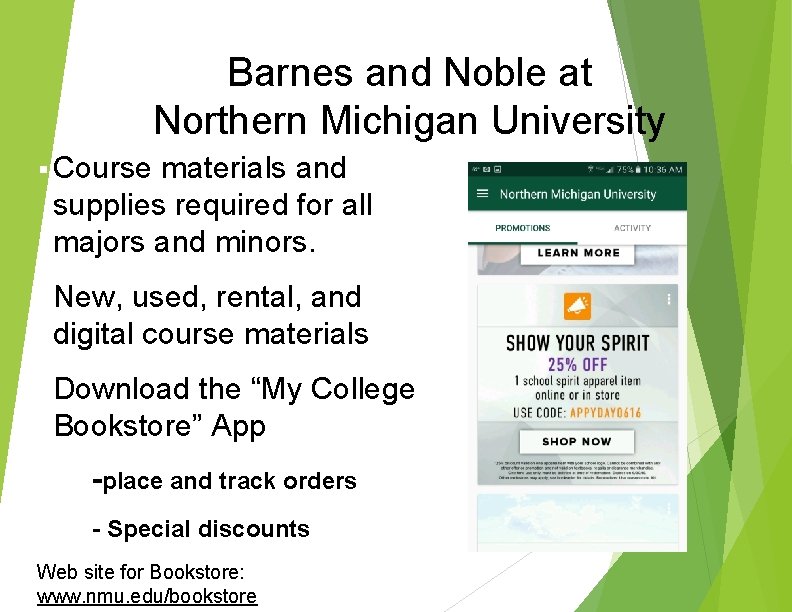 Barnes and Noble at Northern Michigan University § Course materials and supplies required for