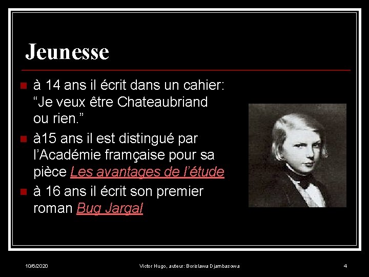 Jeunesse n n n à 14 ans il écrit dans un cahier: “Je veux