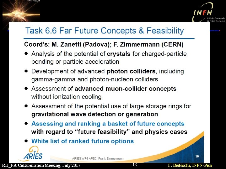 RD_FA Collaboration Meeting, July 2017 18 F. Bedeschi, INFN-Pisa 