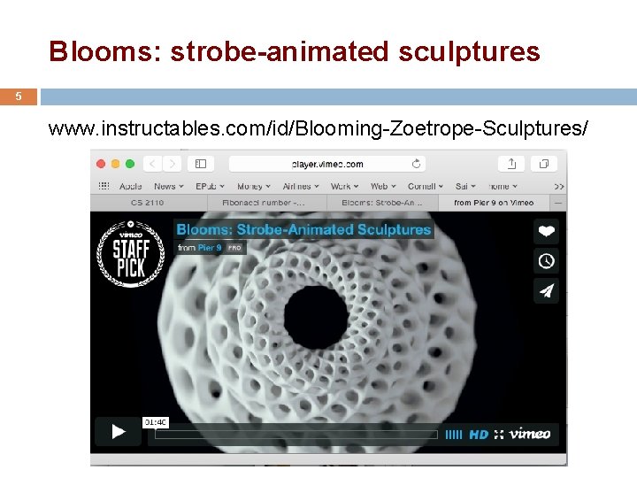Blooms: strobe-animated sculptures 5 www. instructables. com/id/Blooming-Zoetrope-Sculptures/ 