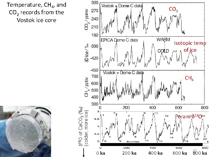 Temperature, CH 4, and CO 2 records from the Vostok ice core CO 2