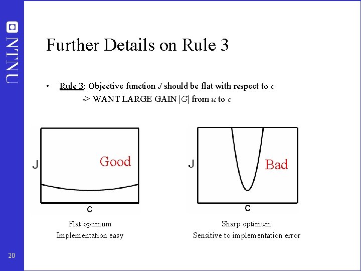 Further Details on Rule 3 • Rule 3: Objective function J should be flat