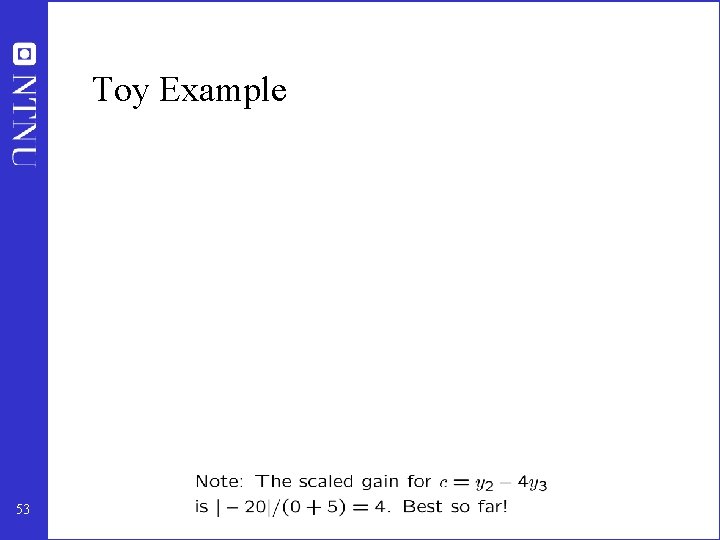 Toy Example 53 