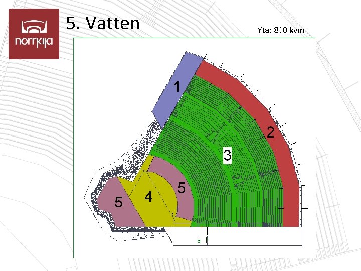 5. Vatten Yta: 800 kvm 