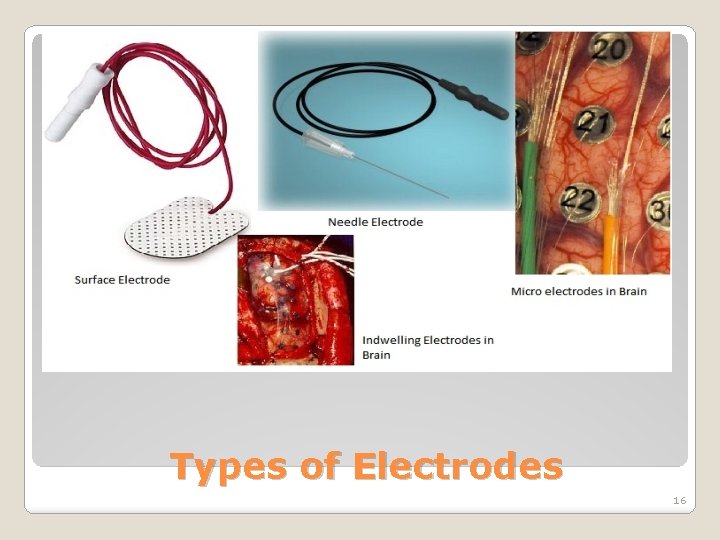 Types of Electrodes 16 