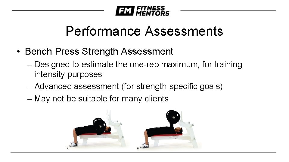 Chapter 6 Fitness Assessment Objectives After this presentation