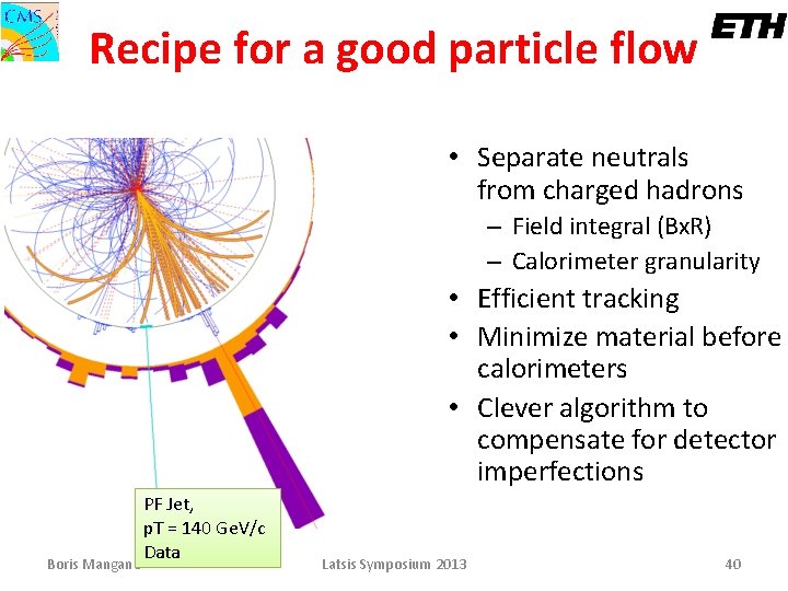 Recipe for a good particle flow • Separate neutrals from charged hadrons – Field