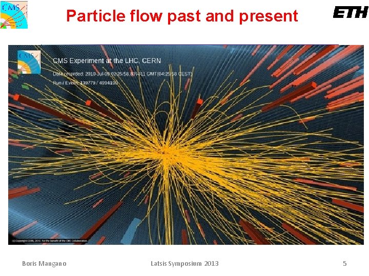 Particle flow past and present Boris Mangano Latsis Symposium 2013 5 