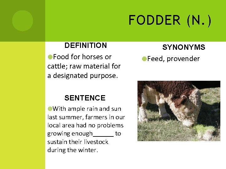 VOCABULARY UNIT 2 Review ADJOURN V DEFINITION To