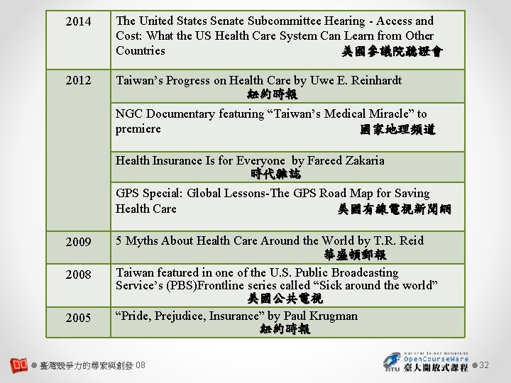 2014 The United States Senate Subcommittee Hearing - Access and Cost: What the US