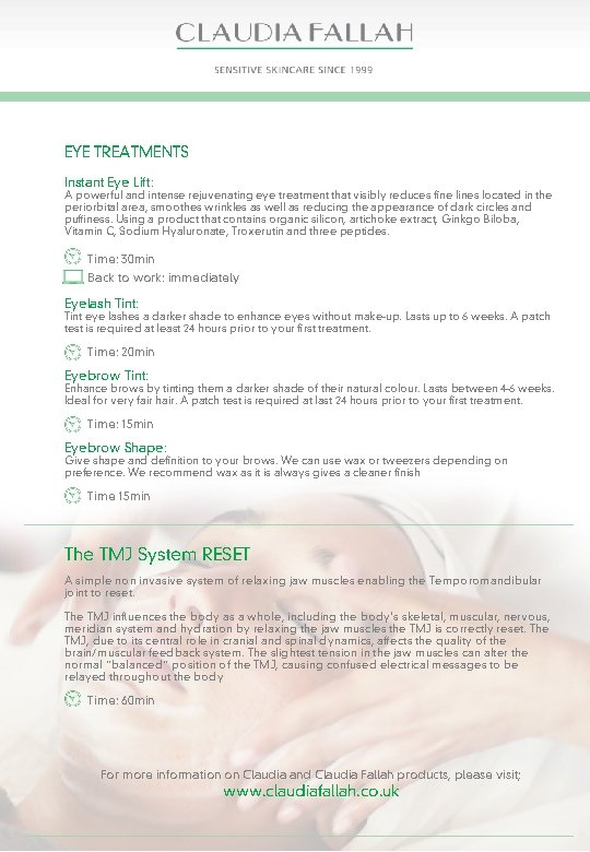 EYE TREATMENTS Instant Eye Lift: A powerful and intense rejuvenating eye treatment that visibly