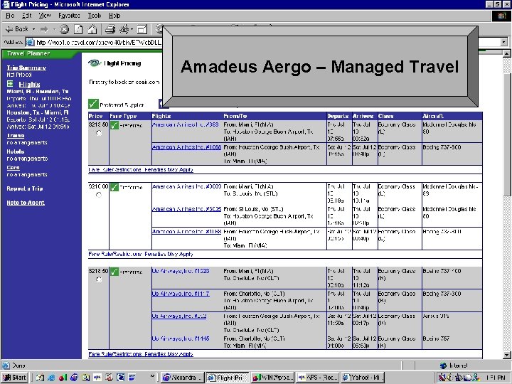 Amadeus Aergo – Managed Travel © copyright 2002 - AMADEUS Global Travel Distribution S.