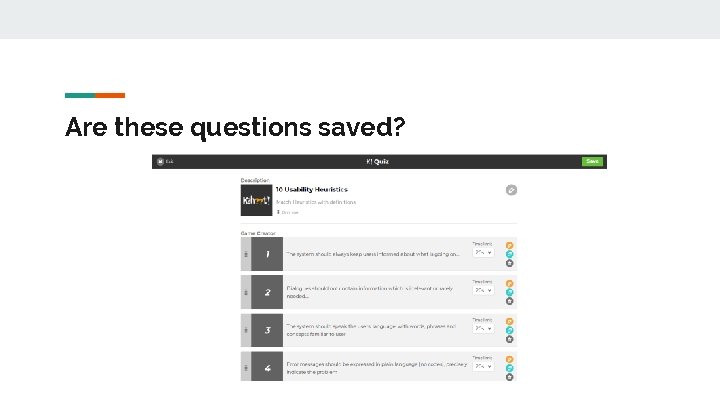 Are these questions saved? 
