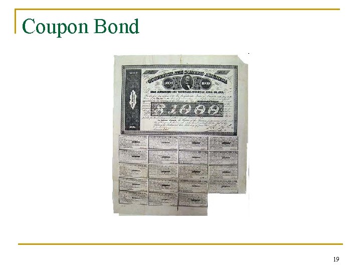 Coupon Bond 19 