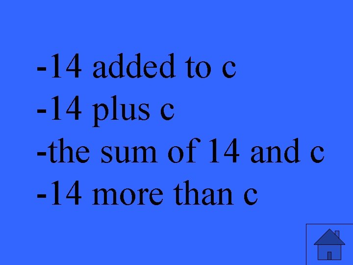 -14 added to c -14 plus c -the sum of 14 and c -14